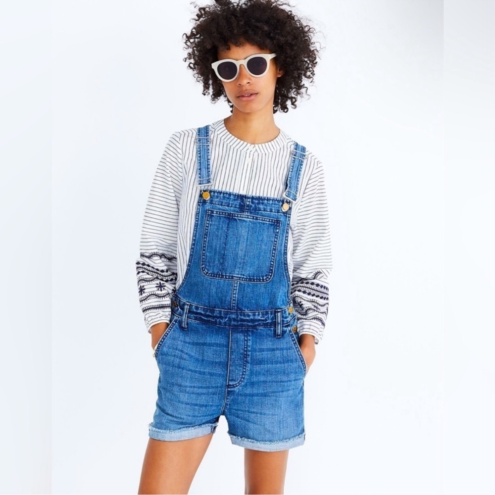 MADEWELL Adirondack Short Denim Overalls Dawkins - Picture 9 of 16